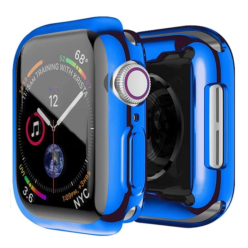 Storazone Blue / Series 7 8 45MM Screen Protector For Apple Watch Case 45MM 41MM 44MM 40MM TPU bumper Cover 42MM 38MM accessories iwatch series 8 7 SE 6 5 4 3