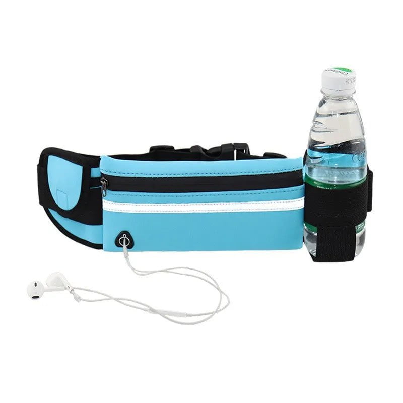 Storazone blue Sports Fanny Pack Women Running Waist Bag Men Belt bag Phone Gym Bag Water Hydration Backpack Running Accessories