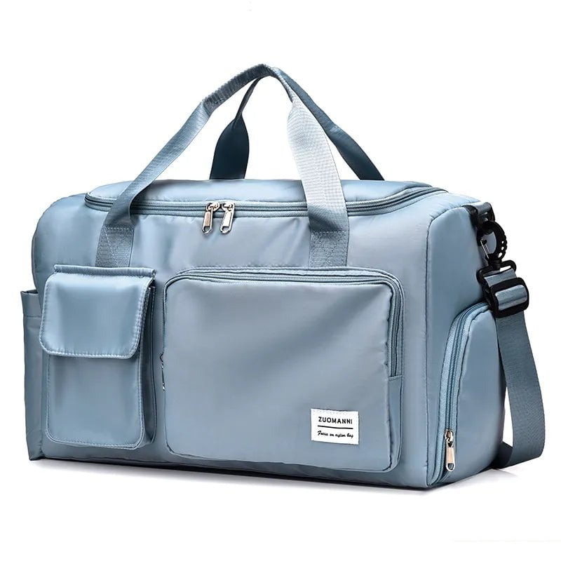 Storazone Blue UNIXINU Carry On Travel Bag Large Capacity Weekender Overnight Duffle Bags with Shoe Compartment Sports Fitness Bags for Women