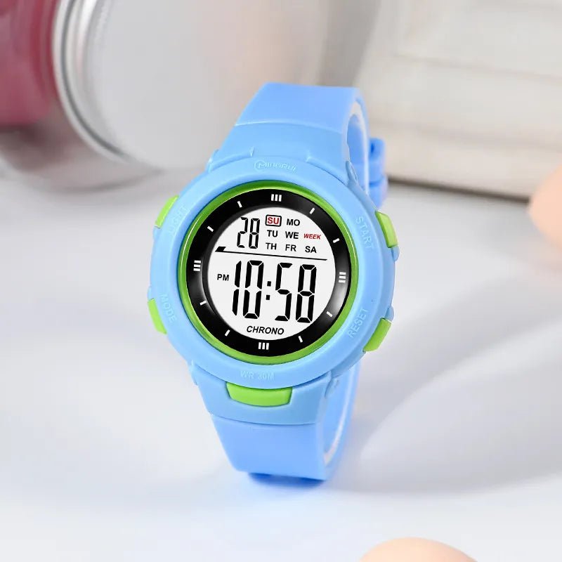 Storazone Blue UTHAI CE49 Kids Watches Fashion Luminous Waterproof Alarm Clock Smart Watches Boys and Girls Student Electronic Watch Gift