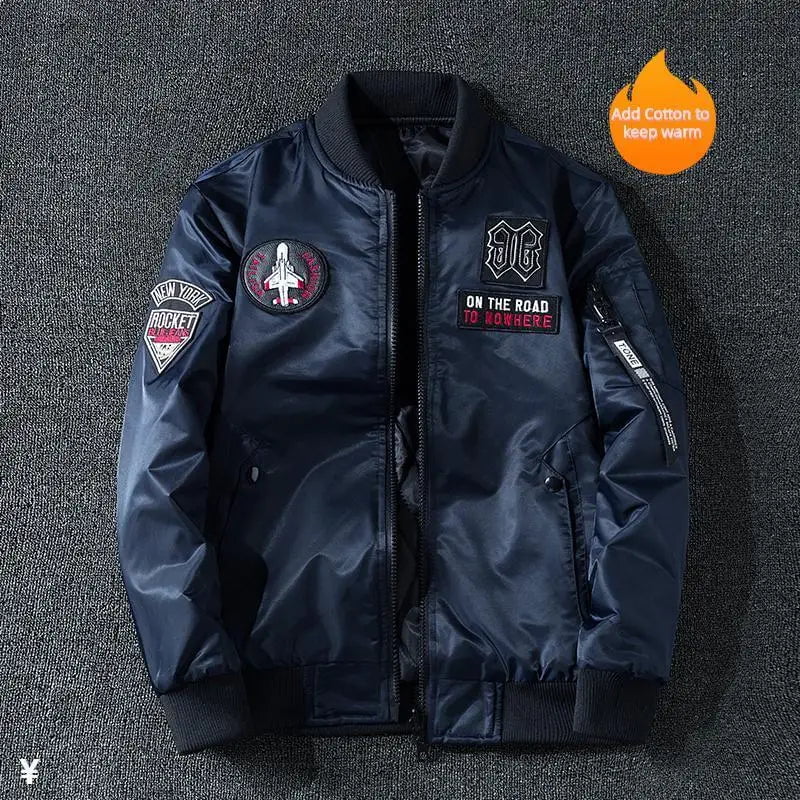 Storazone Blue Warm / M 45-52.5kg 2022 Winter Male Clothing coats garments bomber mens coat racing motorcycle Clothes luxury aviator tactical Field vintage jakets