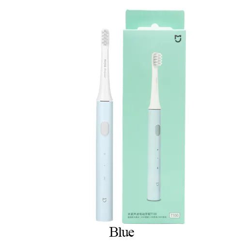 Storazone blue XIAOMI Mijia T100 Sonic Electric Toothbrush Mi Smart Tooth Brush Colorful USB Rechargeable IPX7 Waterproof For Toothbrushes head