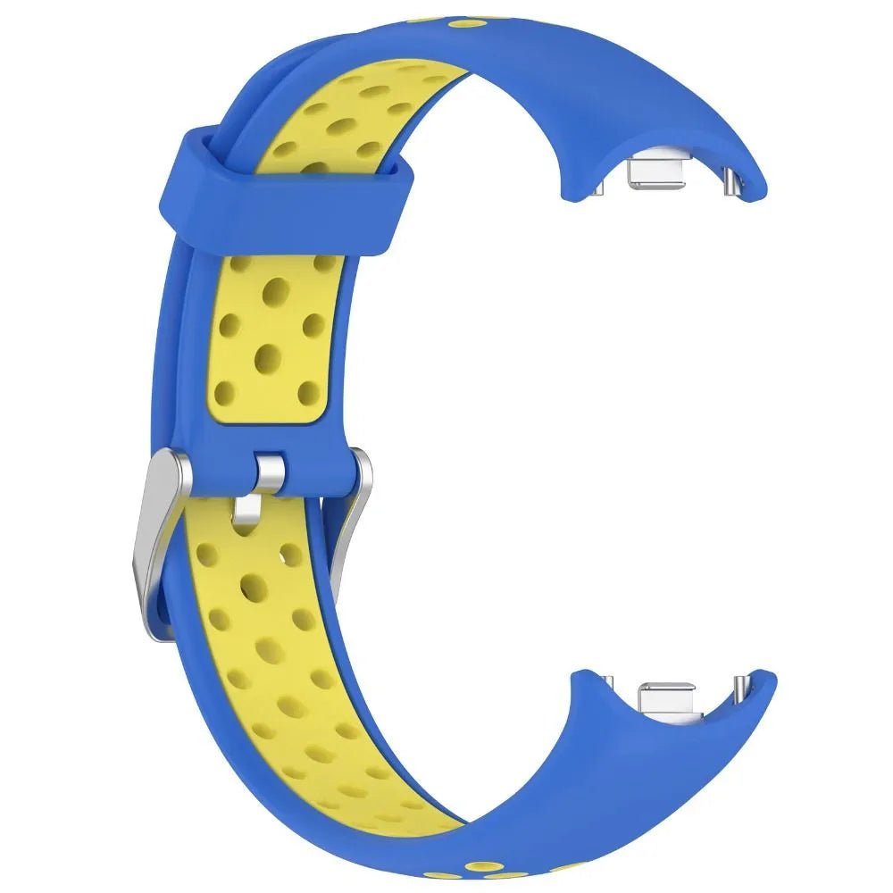 Storazone blue-yellow / For Xiaomi Band 8 Soft Silicone Strap for Xiaomi Mi Band 8 Breathable Sport Bracelet Wristband Belt for MiBand 8 Replacement Correa Watchband