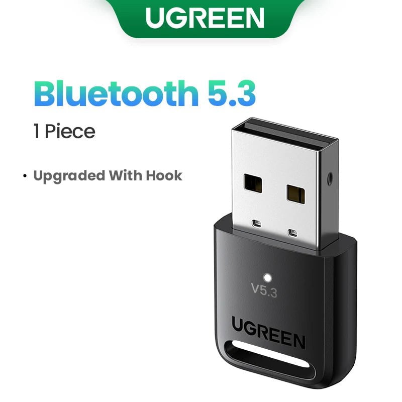 Storazone Bluetooth 5.3 / CHINA UGREEN USB Bluetooth 5.3 5.4  Dongle Adapter for PC Speaker Wireless Mouse Keyboard Music Audio Receiver Transmitter Bluetooth