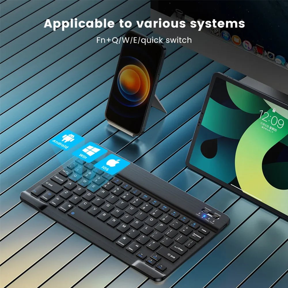 Storazone Bluetooth Wireless Keyboard Mouse For IOS Android Windows Tablet For iPad Air Mini Pro Spanish Korean Portugal Russian Keyboard