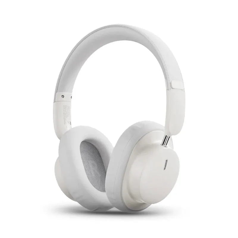 Storazone Bowie D03 White Baseus Bowie D03 Wireless Headphone Bluetooth 5.3 40mm Driver Over the Ear Headsets 30hours Playtime Wireless/Wired Earphones