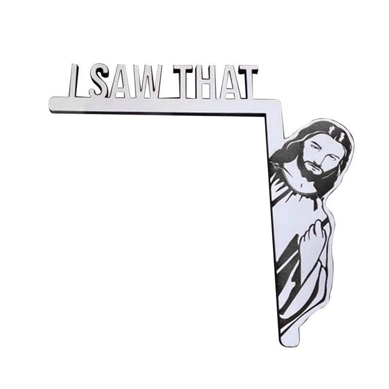 Storazone BR2 / 21.5x17cm Funny Jesus Door Hanger Funny Home Decor NEW Jesus I Saw That Creative Home Decor Jesus I Saw That I Over Wood Door Jesus Sign