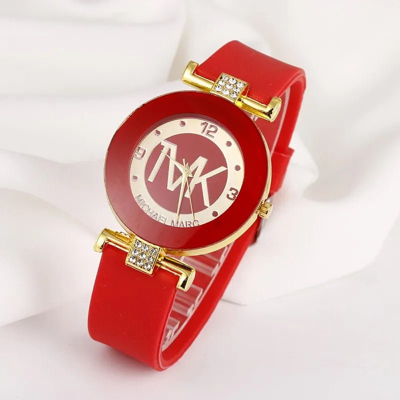 Storazone Brand TVK Watch Women Gift Fashion Watches Black Luxury Clock Silica Gel Quartz Woman Wristwatch Relogio Masculino Zegarek Damsk