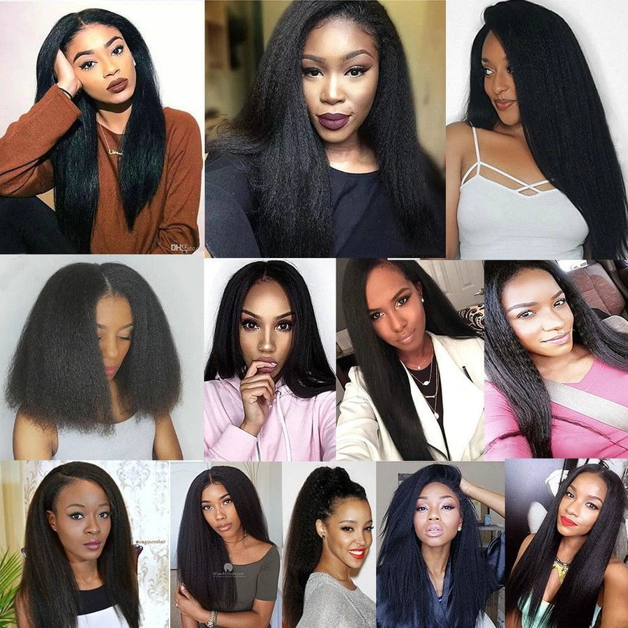 Storazone Brazilian Bundles Kinky Straight Human Hair 8a Original Human Hair Yaki Straight  Bundles On Sale Natural Color Thick Bundles