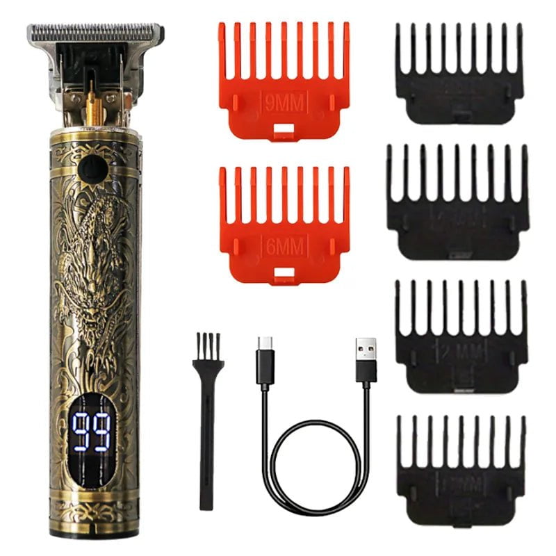 Storazone Bronze Pixiu Three-speed Variable Gear T9 Hair Clipper Shaving Hair Trimming Hair Trimming Electric Shaver Boyfriend Gift Barber Clippers