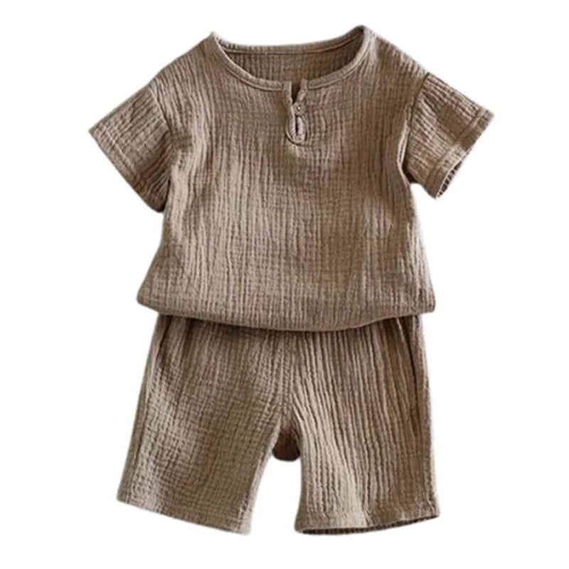 Storazone brown 1 / 5 Baby Boys Clothing Sets 0-5 Years Summer Cotton T-Shirt Children Boys Clothes Suit for Kids Outfit Shorts Outfit Infant