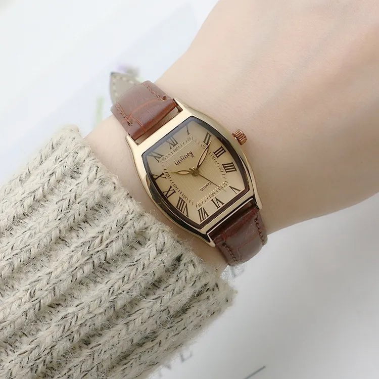 Storazone Brown 1 / CHINA Retro Brown Women Watches Qualities Small Ladies Wristwatches Vintage Leather Bracelet Watch Fashion Brand Female Envío Gratis