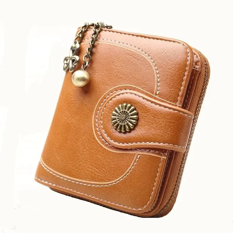 Storazone Brown 1 Women Wallets and Purses PU Leather Money Bag Female Short Hasp Purse Small Coin Card Holders Blue Red Clutch New Women Wallet