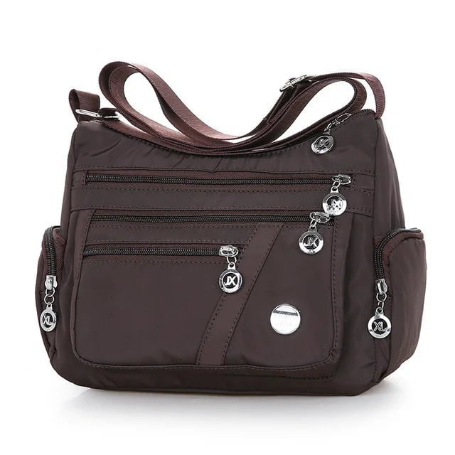 Storazone brown / 27x11x20cm Yogodlns Oxford Waterproof Shoulder Bag Women Casual Crossbody Bag Multifunction Shopping Handbag Large Capacity Messenger Bag