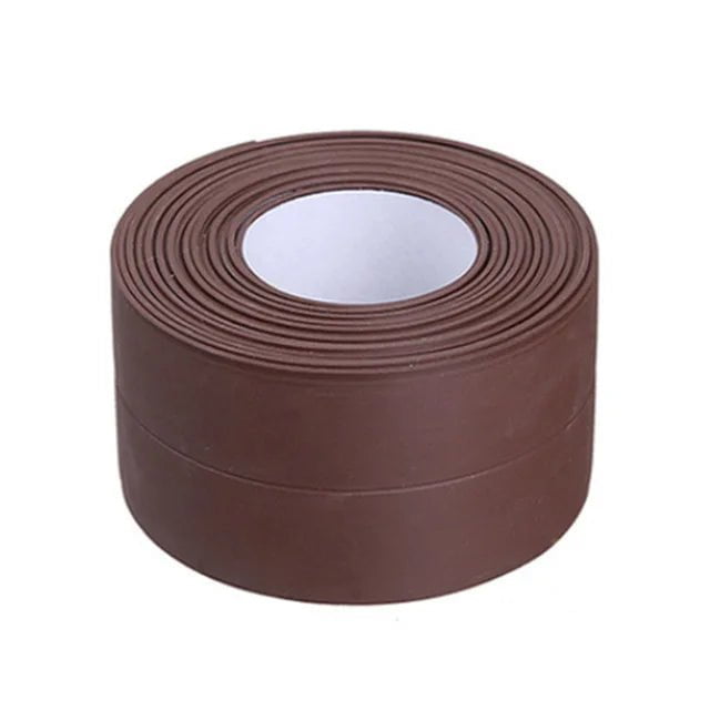 Storazone brown / 3.2M X 3.8 CM For Bathroom Kitchen Accessories Shower Bath Sealing Strip Tape Caulk Strip Self Adhesive Waterproof Wall Sticker Sink Edge Tape