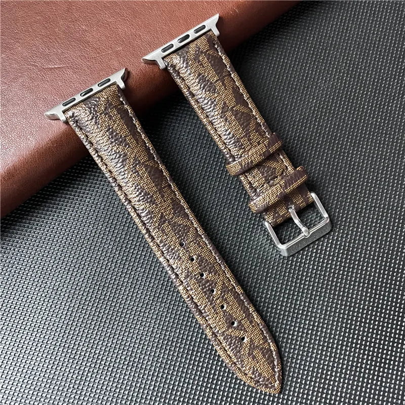 Storazone Brown / 38mm 40mm 41mm Classic Leather Strap for apple watch band 44mm 45mm 49mm 38mm 42mm 40mm 41mm Designer Retro Bracelet iwatch Ultra 8 7 6 5 band