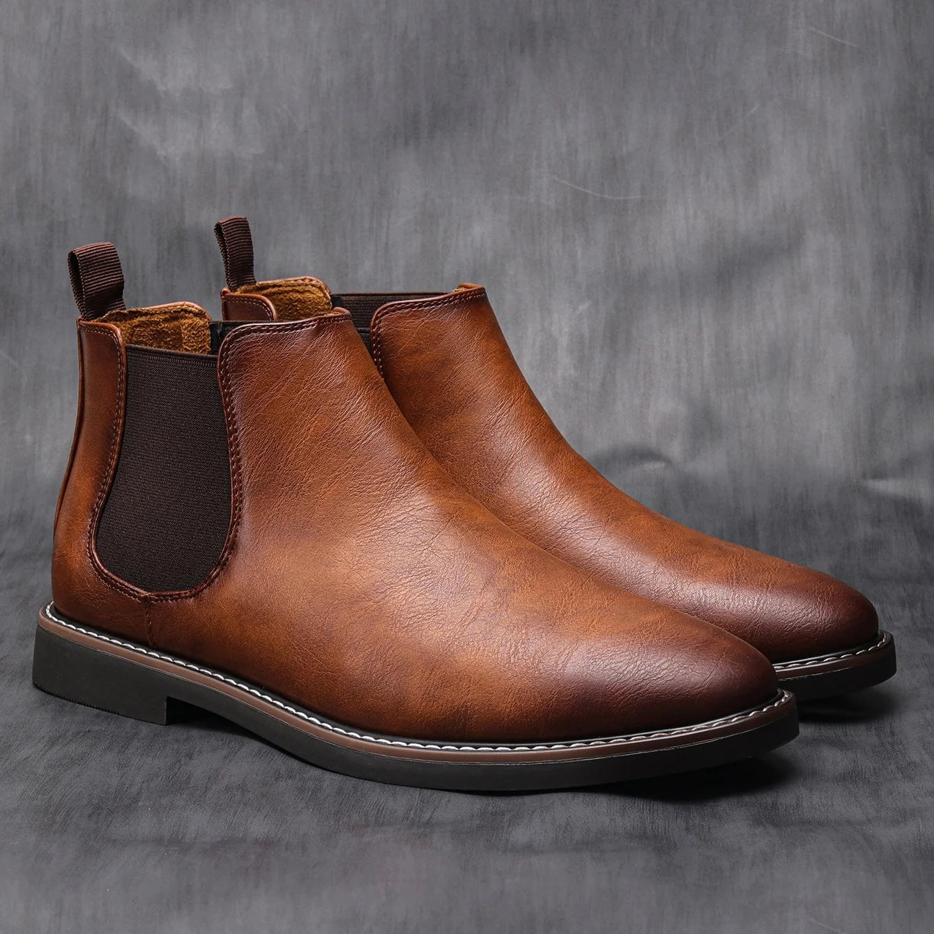 Storazone brown 5236 / 40 40~46 Men Chelsea Boots Brand Retro Comfortable 2023 Fashion Men Boots #KD5241