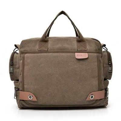 Storazone Brown Brand Men Crossbody Bags Male Canvas Shoulder Bags Boy Messenger Bags Man Handbags for Travel Casual Large Satchel Grey