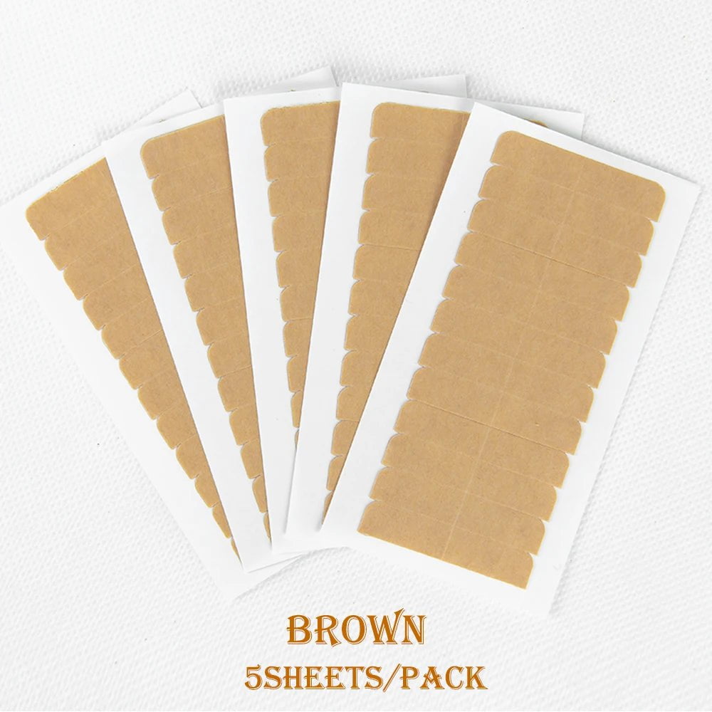 Storazone brown / CHINA / picture Alileader 5sheets 60pcs Hair Extension Tape Adhesive Bonding Double Sided  Strong Waterproof Tape For Hair Extension/Lace/Toupee