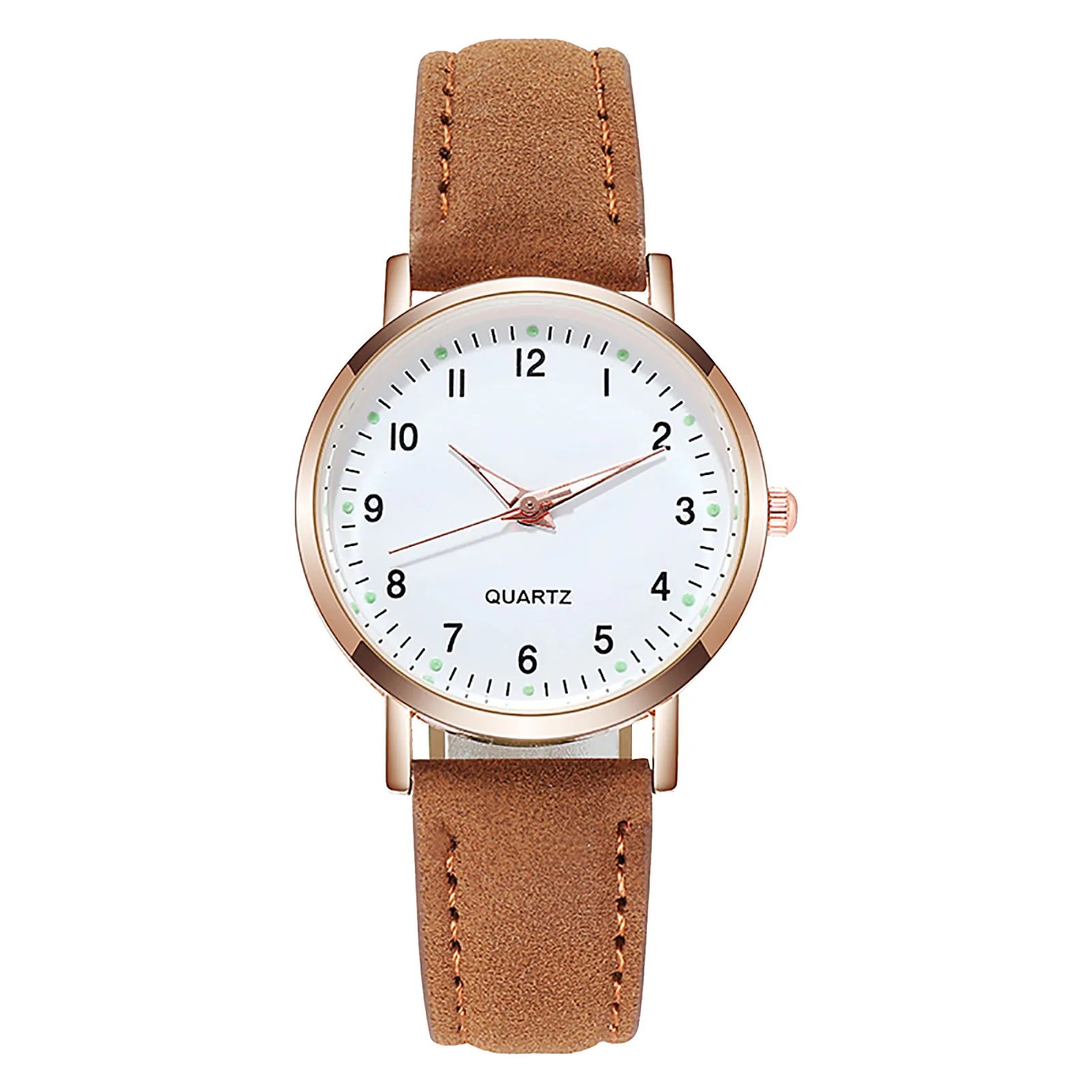 Storazone Brown NEW Watch Women Fashion Casual Leather Belt Watches Simple Ladies' Small Dial Quartz Clock Dress Wristwatches Reloj mujer