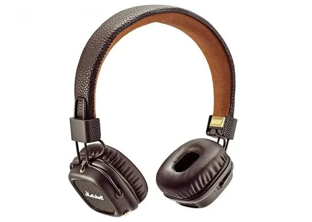 Storazone Brown Original Marshall MAJOR II Bluetooth Wireless Headphones Deep Bass Foldable Sports Headphones Gaming Headphones with Mic