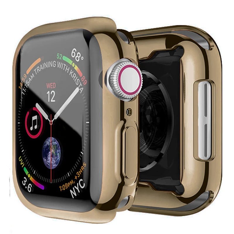 Storazone Brown / Series 7 8 45MM Screen Protector For Apple Watch Case 45MM 41MM 44MM 40MM TPU bumper Cover 42MM 38MM accessories iwatch series 8 7 SE 6 5 4 3