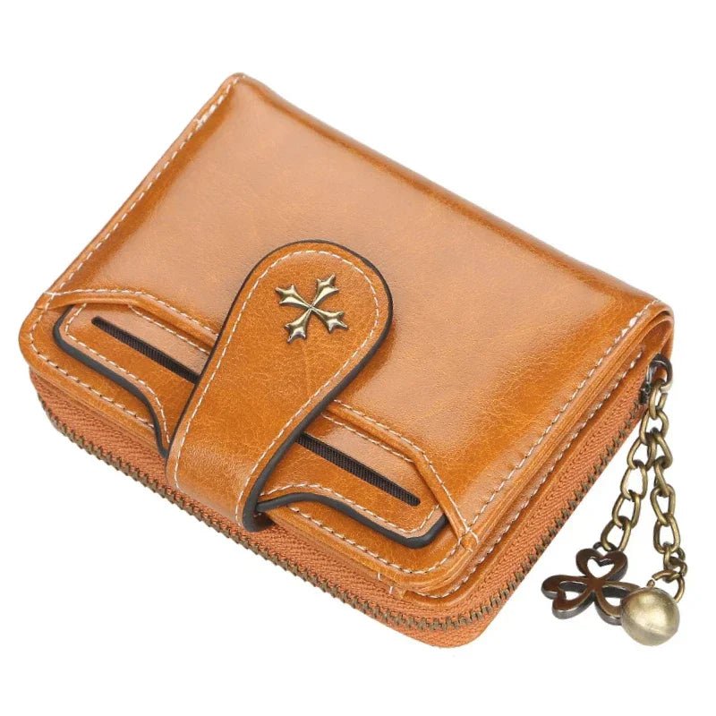 Storazone Brown Women Wallets and Purses PU Leather Money Bag Female Short Hasp Purse Small Coin Card Holders Blue Red Clutch New Women Wallet