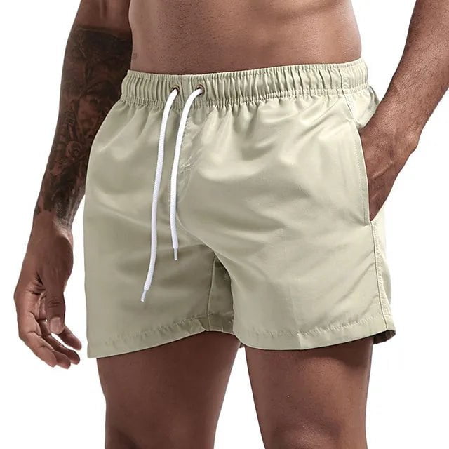 Storazone Brown / XXL Swim Trunks Swim Shorts for Men Quick Dry Board Shorts Bathing Suit Breathable Drawstring With Pockets for Surfing Beach Summer