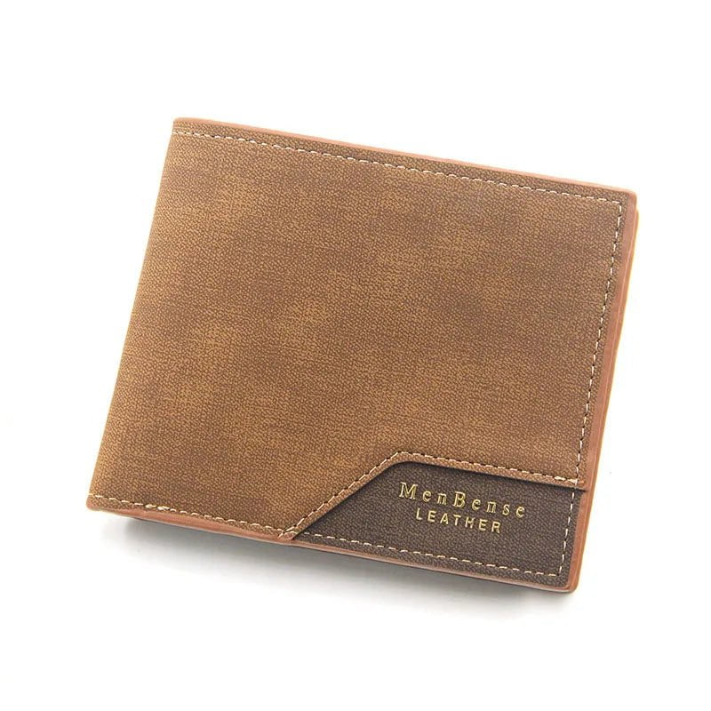 Storazone Brown1 Short Men Wallets Slim Classic Coin Pocket Photo Holder Small Male Wallet Print Quality Card Holder Frosted Leather Men Purses