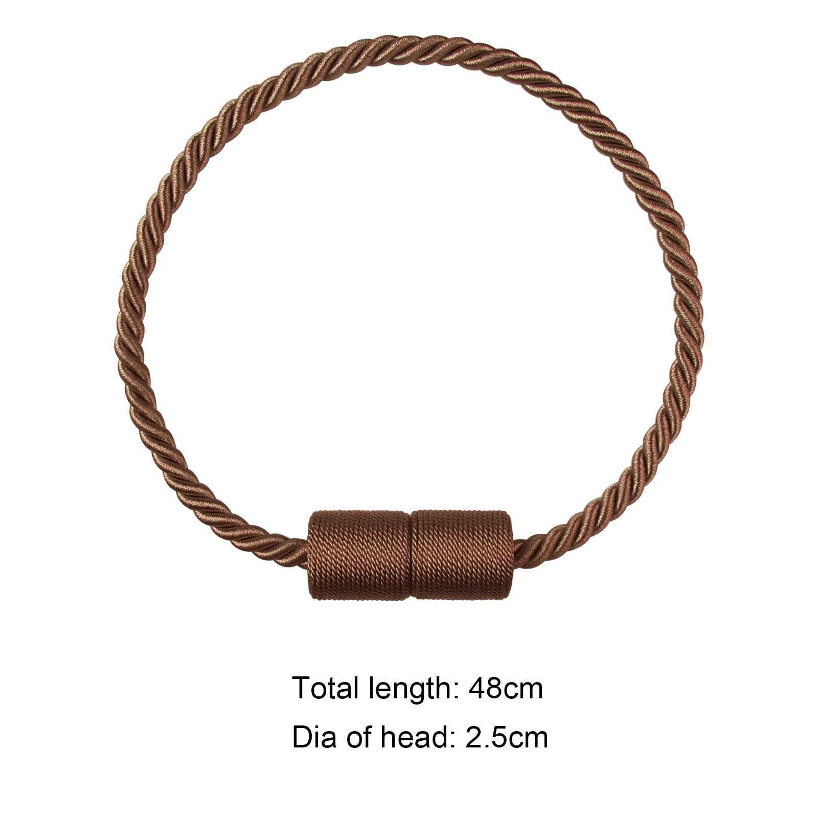 Storazone Brown2 / 2 Pieces BELAVENIR 2Pcs Magnetic Curtain Tieback High Quality Clip Curtains Buckle Holder Decorative Home Polyester Curtains Accessories