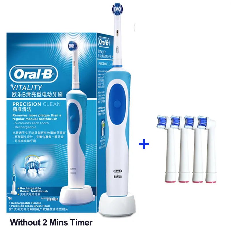 Storazone BU4 / Russian Federation Oral B Electric Toothbrush 2D Rotary Vibration Clean Charging Tooth Brush Cross Action Bristle Oral Care 4 Gift Brush Heads Free