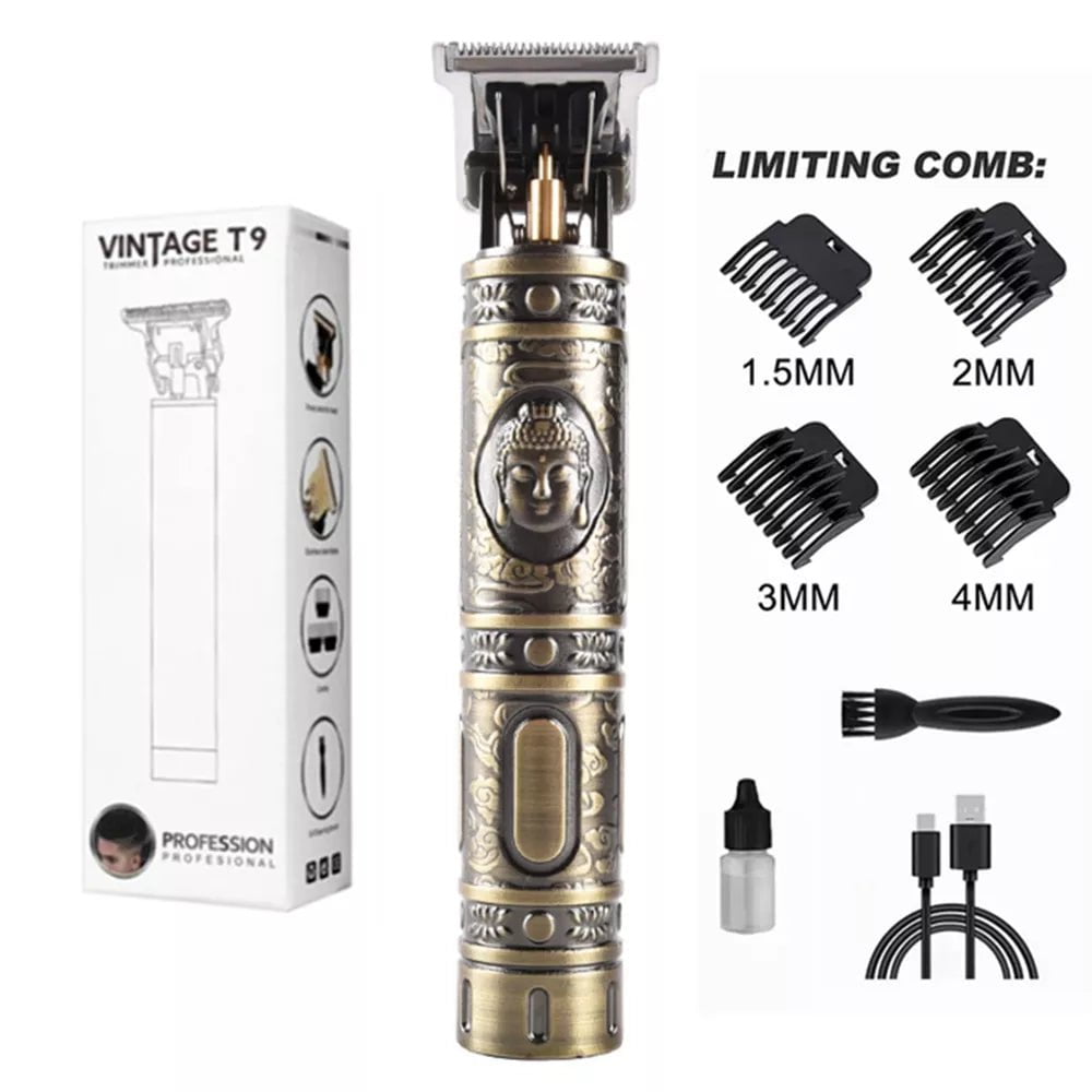 Storazone Buddha head LCD Display T9 Electric Hairber 0mm Shaver Hair Trimer Home Appliances Travel Barber Razors Shaving Machine for Men Trimmer Man