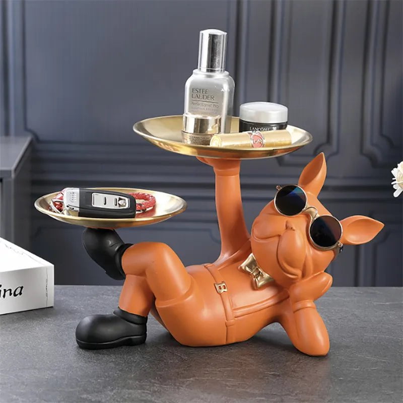 Storazone Bulldog Animal Figurines Cool Dog Statue Sculpture Living  Study Room Bedroom Decor Home Interior Decoration Accessories