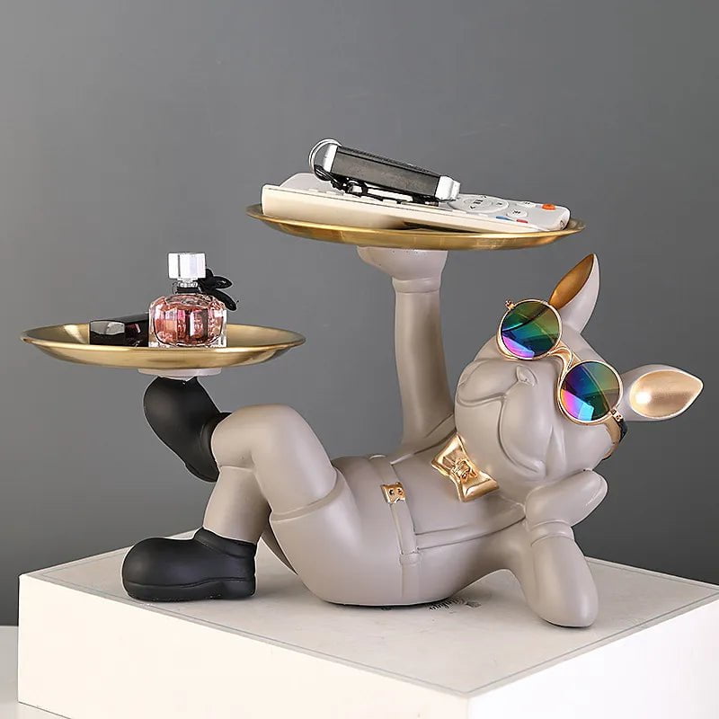 Storazone Bulldog Animal Figurines Cool Dog Statue Sculpture Living  Study Room Bedroom Decor Home Interior Decoration Accessories