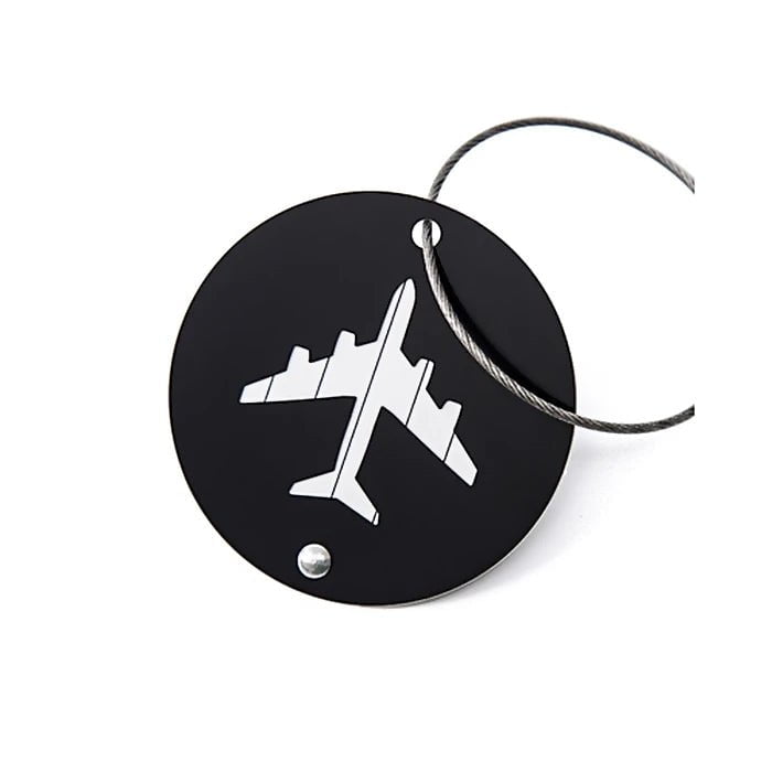 Storazone C Black / CHINA Creative Flying Aluminium Alloy Luggage Tag Suitcase ID Address Holder Baggage Boarding Tag Portable Label Bag