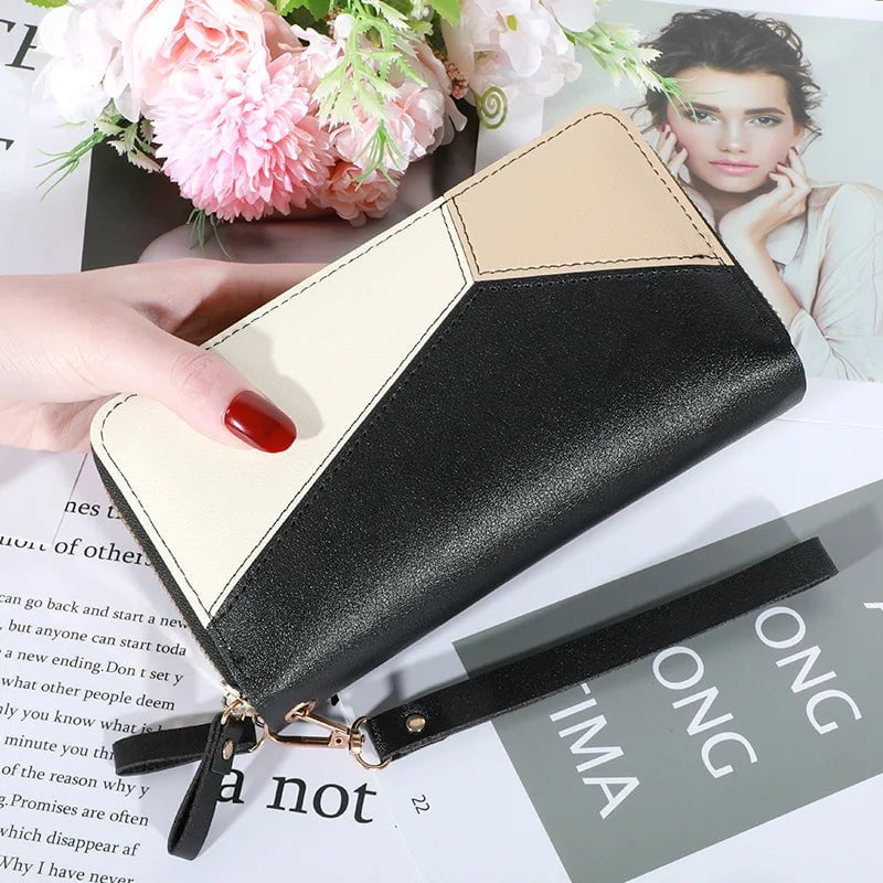 Storazone C-black Long Women's Wallet Female Purses Tassel Coin Purse Card Holder Wallets Double Zipper Pu Leather Clutch Luxury Money Phone Bag