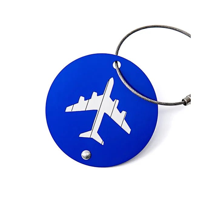 Storazone C Blue / CHINA Creative Flying Aluminium Alloy Luggage Tag Suitcase ID Address Holder Baggage Boarding Tag Portable Label Bag