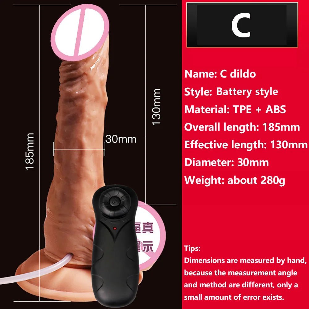 Storazone C / CHINA New Female Masturbator Vibrating Ejaculating Dildo For Men Realistic Dildos Anal Plug Dildo Vibrator For Couples Intimacy Goods