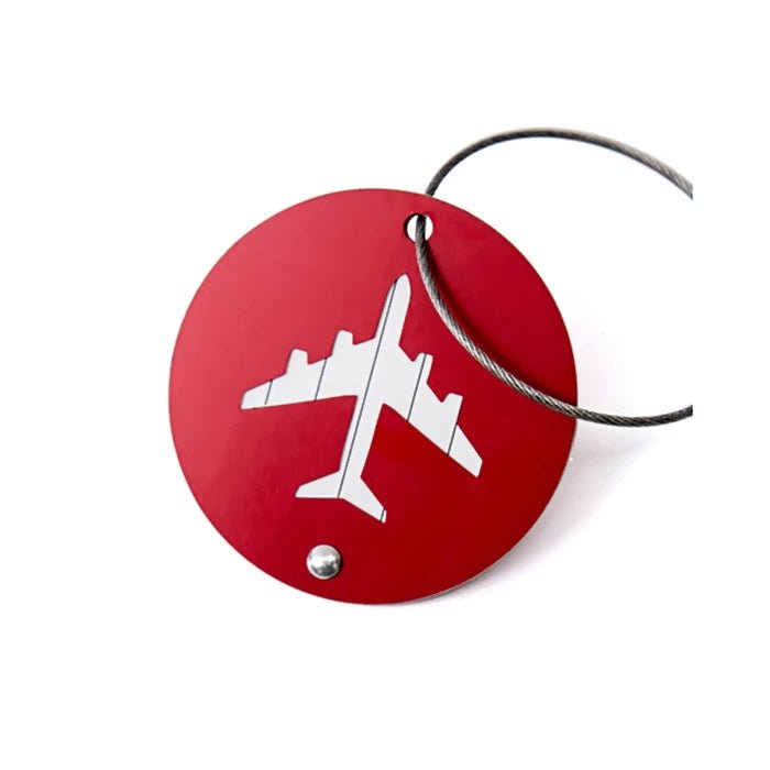 Storazone C Red / CHINA Creative Flying Aluminium Alloy Luggage Tag Suitcase ID Address Holder Baggage Boarding Tag Portable Label Bag
