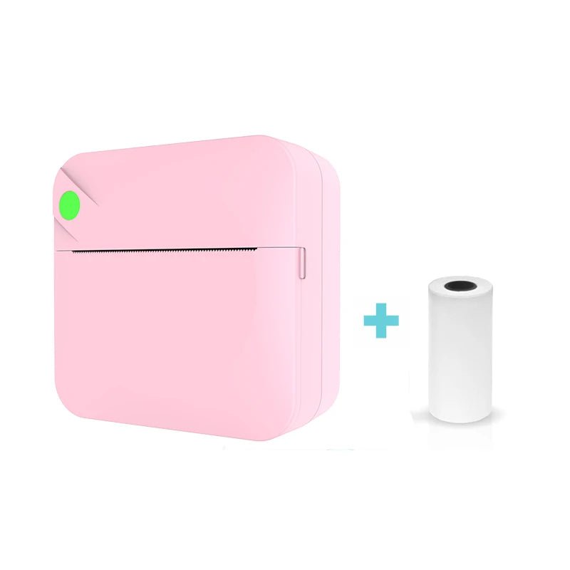 Storazone C17 Pink with 1 Roll Fun Print Portable Thermal Self-adhesive Stickers Photo Printer HD Mini Bluetooth 57*25mm Supplies 2d Label Maker For Phone