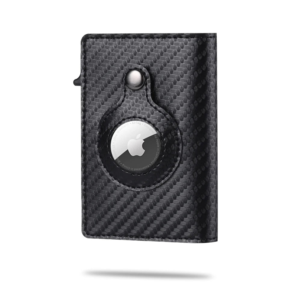 Storazone Carbon Fiber Black 2023 For Apple Airtag Wallet Men Carbon Fiber Fashion ID Credit Card Holder Rfid Slim Airtag Slide Wallet Designer Cardholder