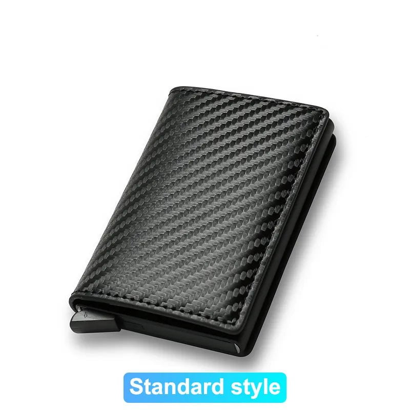 Storazone Carbon (Standard) Rfid Credit Card Holder Men Wallets Bank Cardholder Case Small Leather Slim Thin Magic Mini Wallet Smart Minimalist Wallet  2023