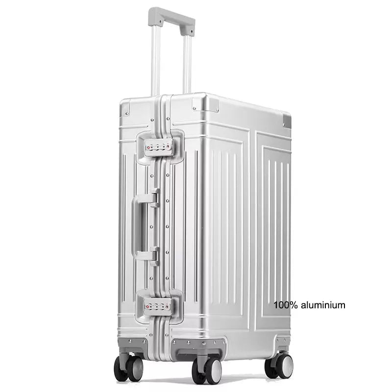 Storazone Carrylove 20"24"26"29" Inch Aluminum Trolley Suitcase Waterproof Metallic Cabin Luggage Trolly Bag With Wheels