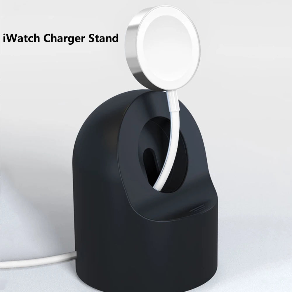 Storazone Charger Stand For Apple Watch Series Ultra/8/SE2/7/6/SE/4/3 49mm/45mm/44mm/42mm/41mm/40mm/38mm Durable Silicone Nightstand Mode
