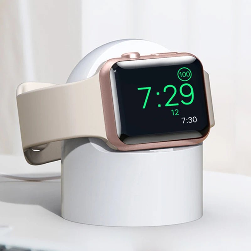 Storazone Charger Stand For Apple Watch Series Ultra/8/SE2/7/6/SE/4/3 49mm/45mm/44mm/42mm/41mm/40mm/38mm Durable Silicone Nightstand Mode