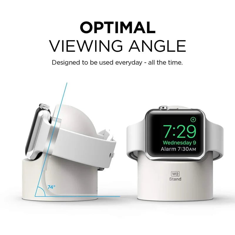 Storazone Charger Stand For Apple Watch Series Ultra/8/SE2/7/6/SE/4/3 49mm/45mm/44mm/42mm/41mm/40mm/38mm Durable Silicone Nightstand Mode