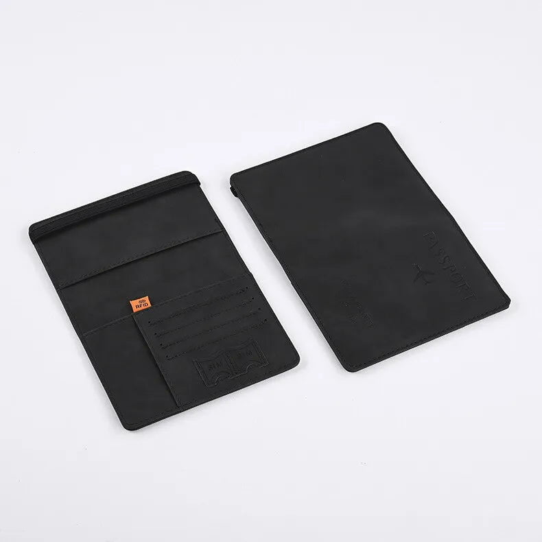 Storazone CHINA / black Men PU Leather Wallet Travel Passport Purse Card Male Travel Accessories Hand Carry Passport Business Cards Holder Wallet