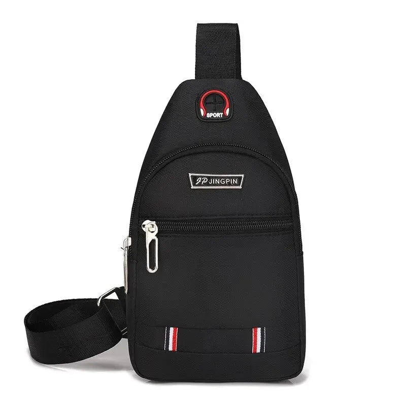 Storazone CHINA / black OutDoor Travel Fashion Mens CrossBorder Small Chest Polyester Shoulder Bag Trend Leisure.