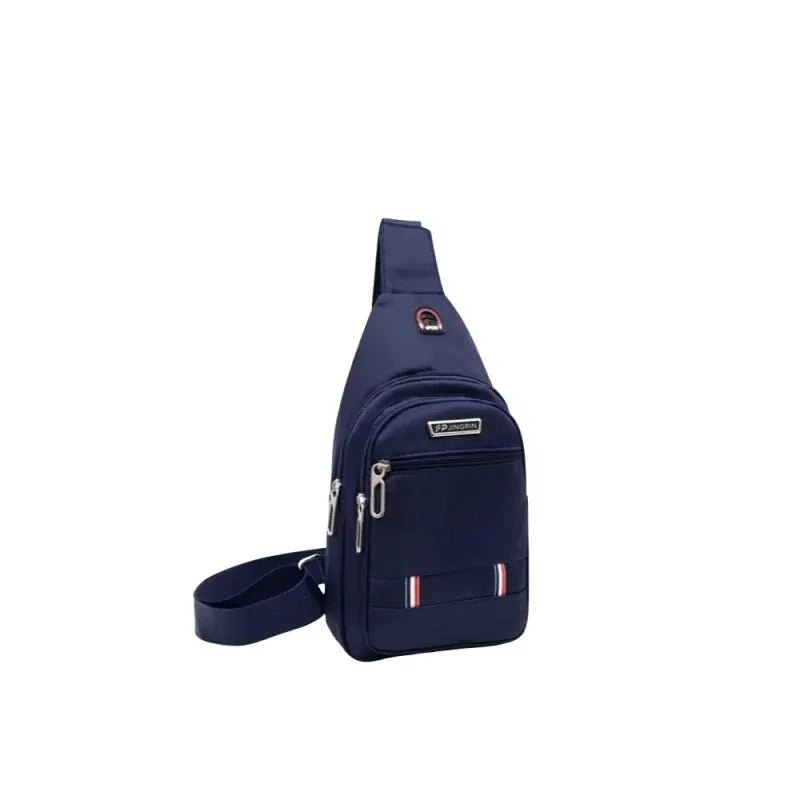 Storazone CHINA / Blue OutDoor Travel Fashion Mens CrossBorder Small Chest Polyester Shoulder Bag Trend Leisure.