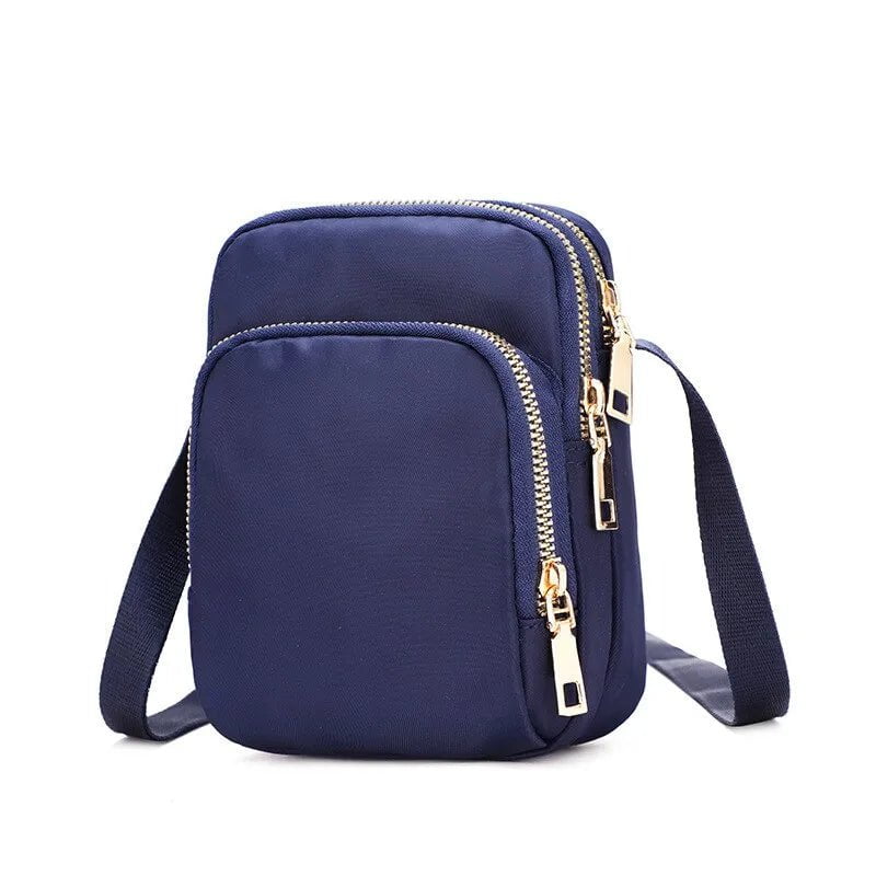 Storazone China / Blue Women Bag Waterproof Shoulder Bag Crossbody Zipper Mobile Phone Lady Female Multifunction Handbag Wrist Purse Womens Pouch